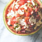 sommersalat med vannmelon og blomkål